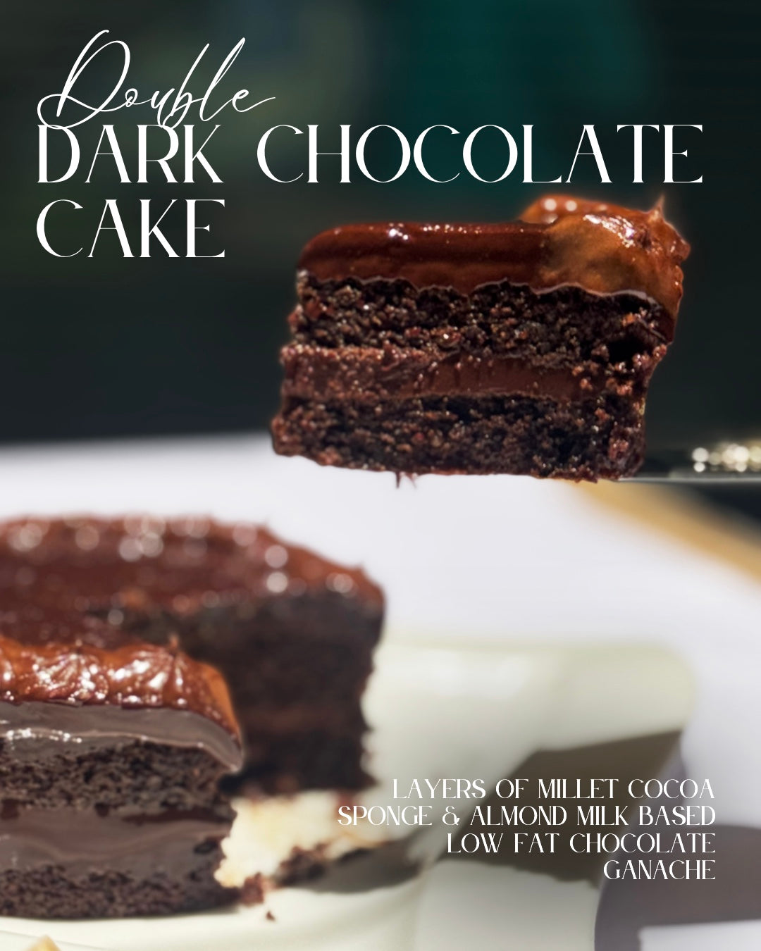 Mothers Day Special : Gluten Free Double Dark Chocolate Cake