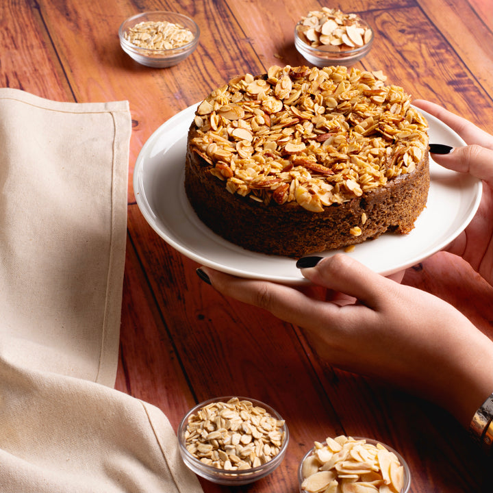 Oat & Almond Crumble Cake