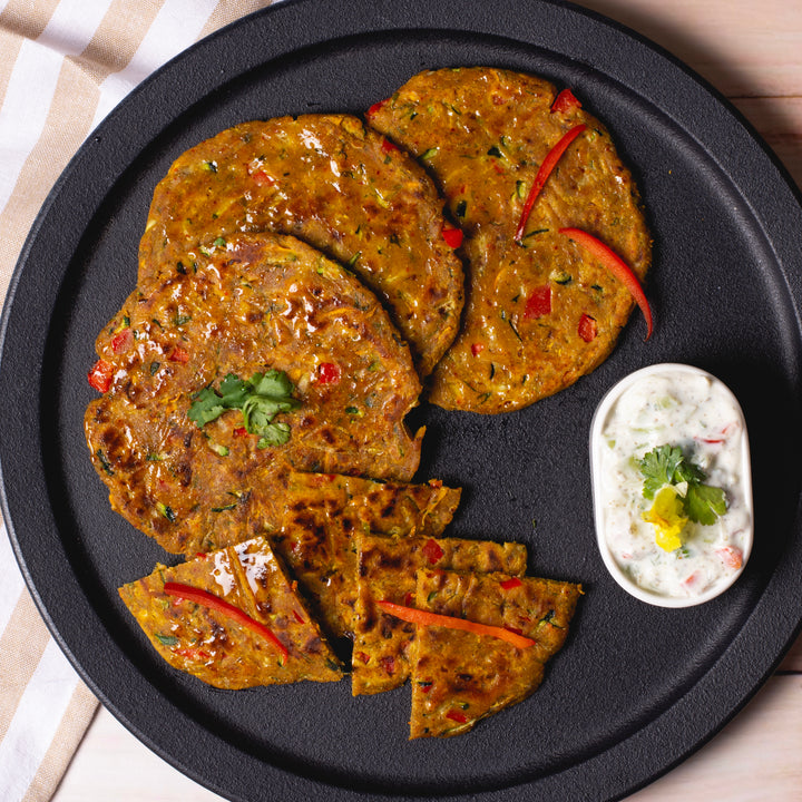 Zucchini & Cottage Cheese Parathas