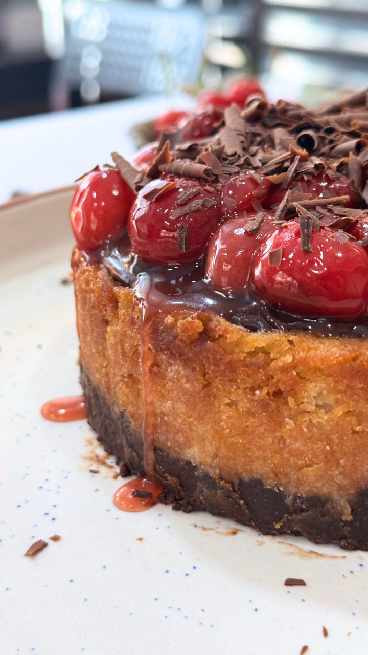 Fathers Day Special : Gluten Free Vegan Black Forest Cheesecake