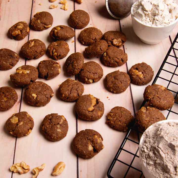 Sea Salt, Walnut & Dark Chocolate Mini Cookies