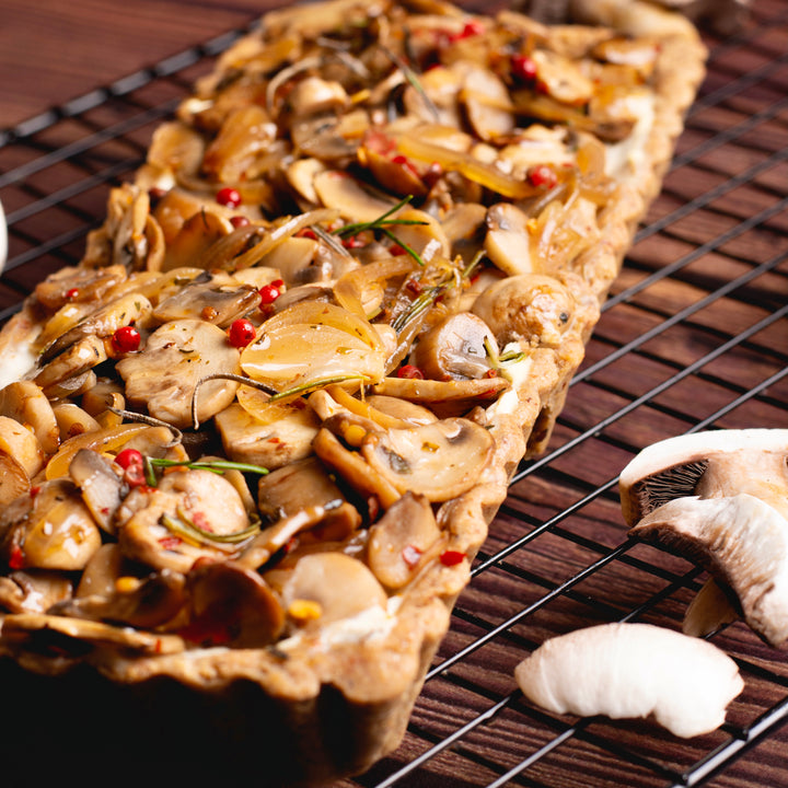 Mushroom, Rosemary & Onion Tart with Cream Cheese