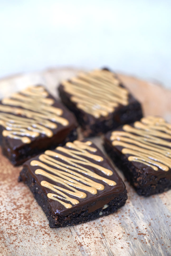 Dark Chocolate & Natural Peanut Butter Brownies