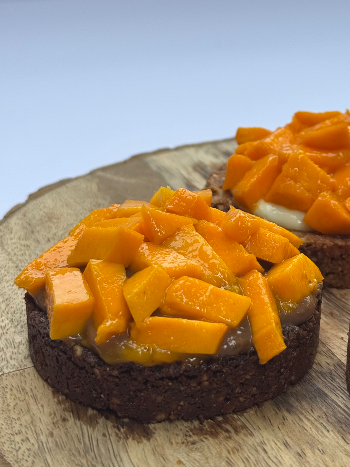 Mango & Dark Chocolate Custard Well