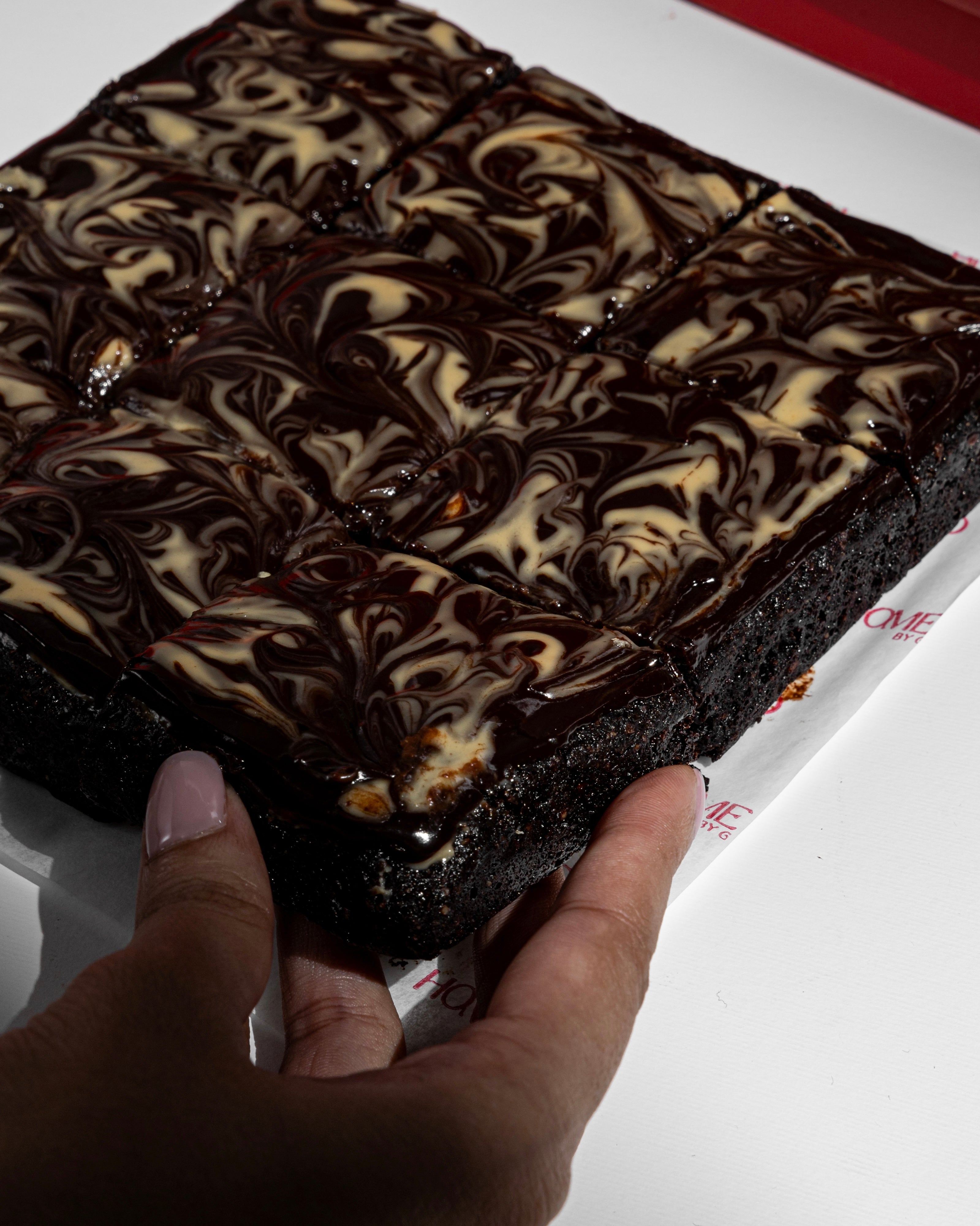 Dark Chocolate & Natural Peanut Butter Brownies