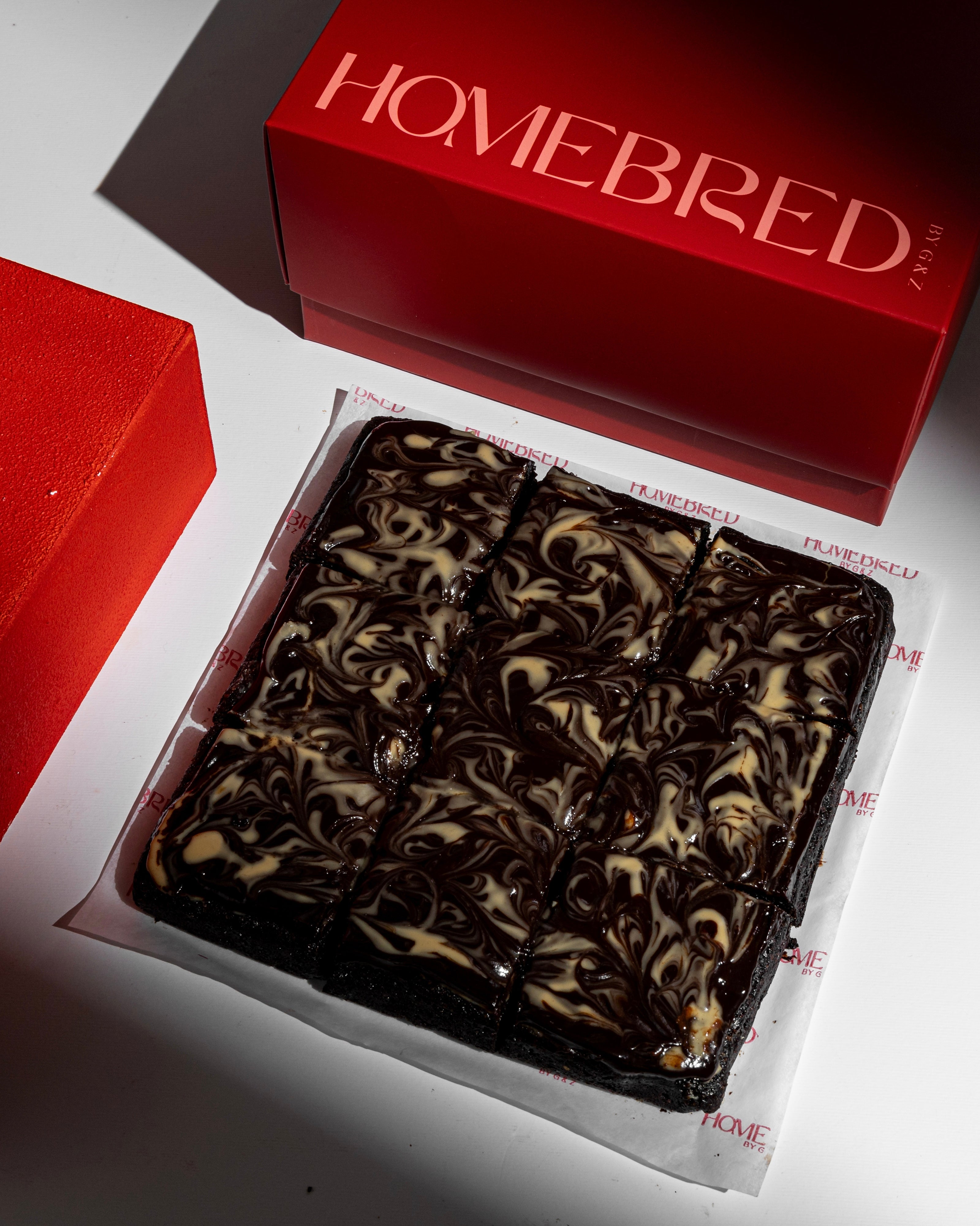 Dark Chocolate & Natural Peanut Butter Brownies