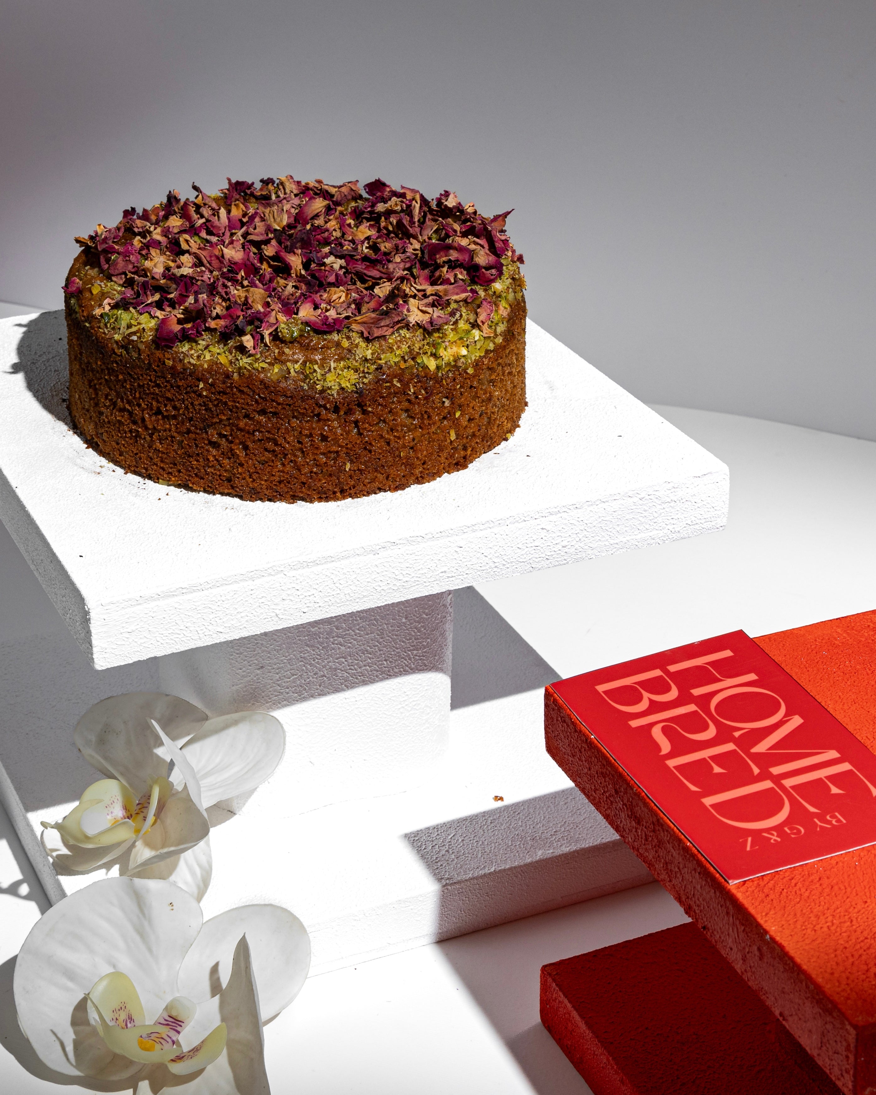 Rose pistachio cake
