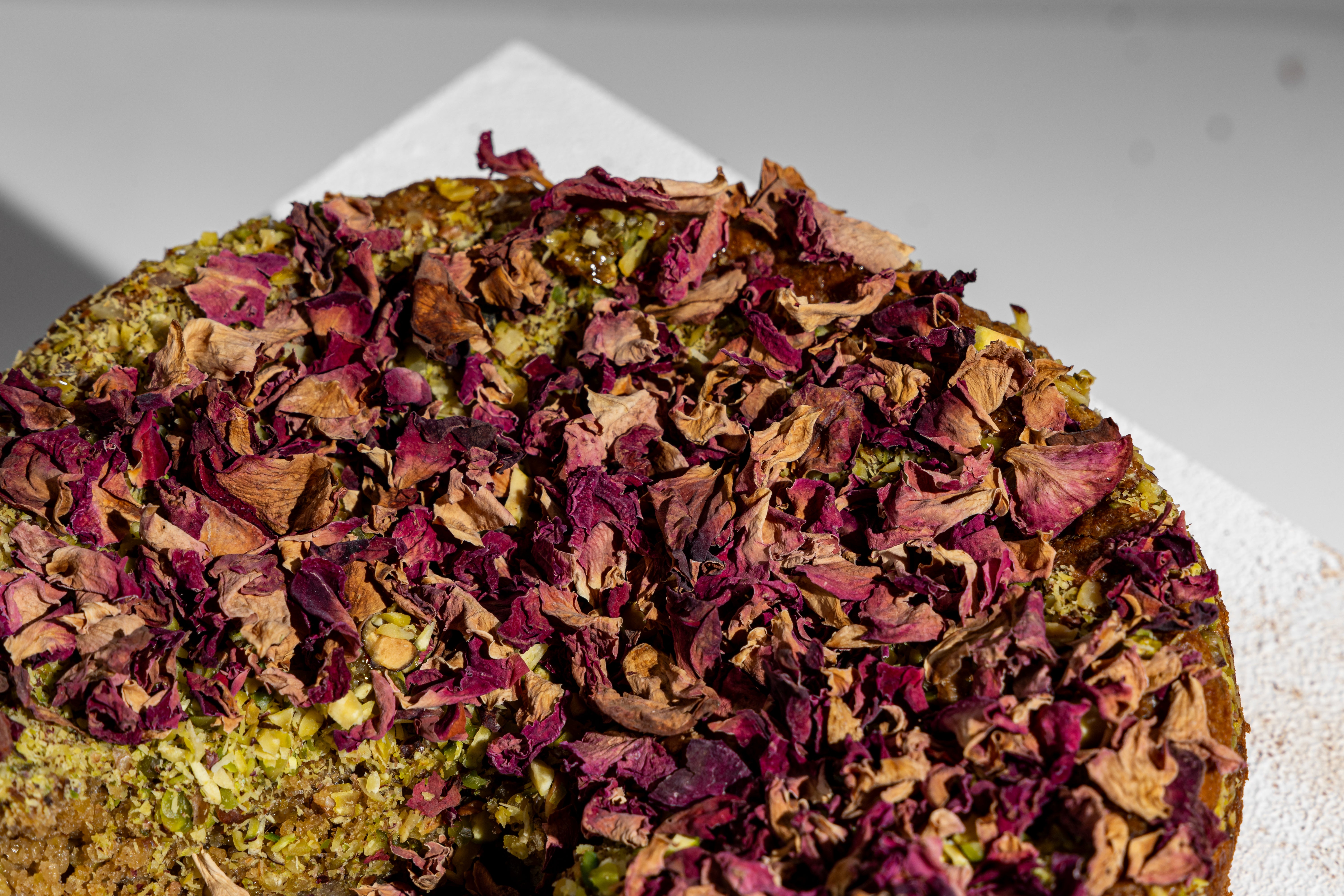 Rose pistachio cake