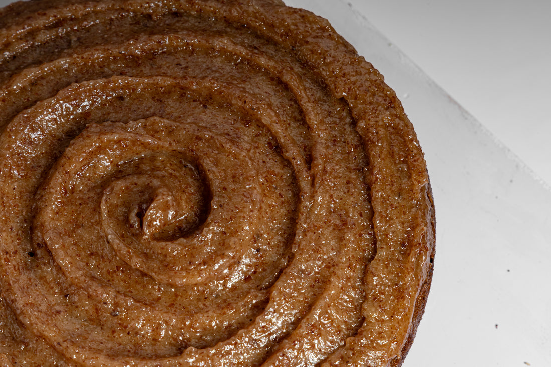 Banana, Walnut & Dark Chocolate Cake with Almond Butter Frosting