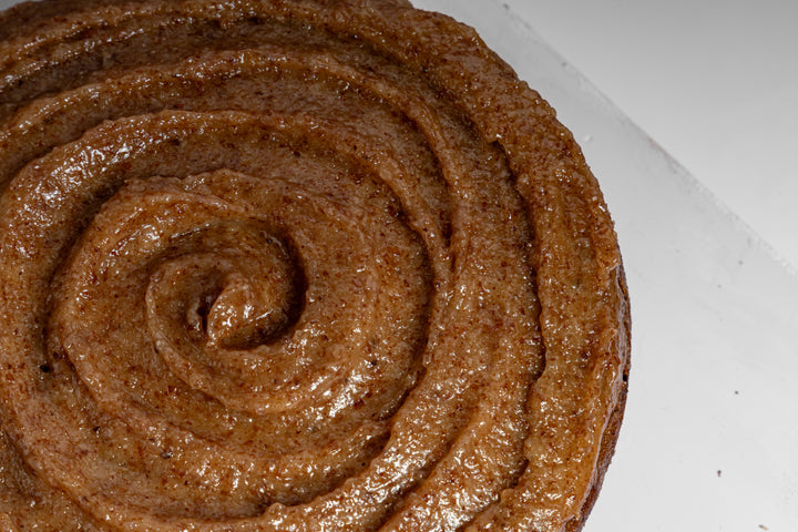 Banana, Walnut & Dark Chocolate Cake with Almond Butter Frosting