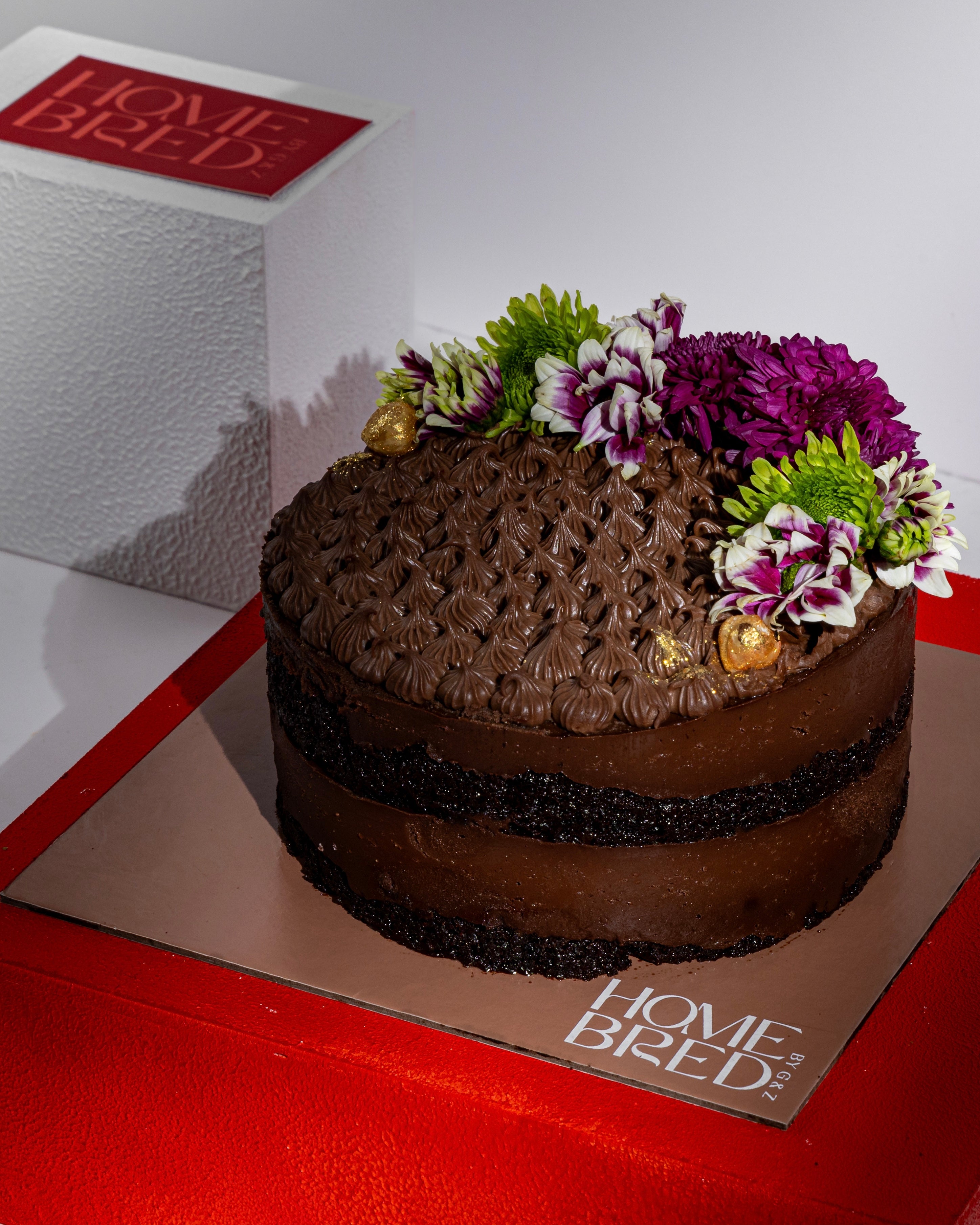 Double Dark Chocolate Icing Cake